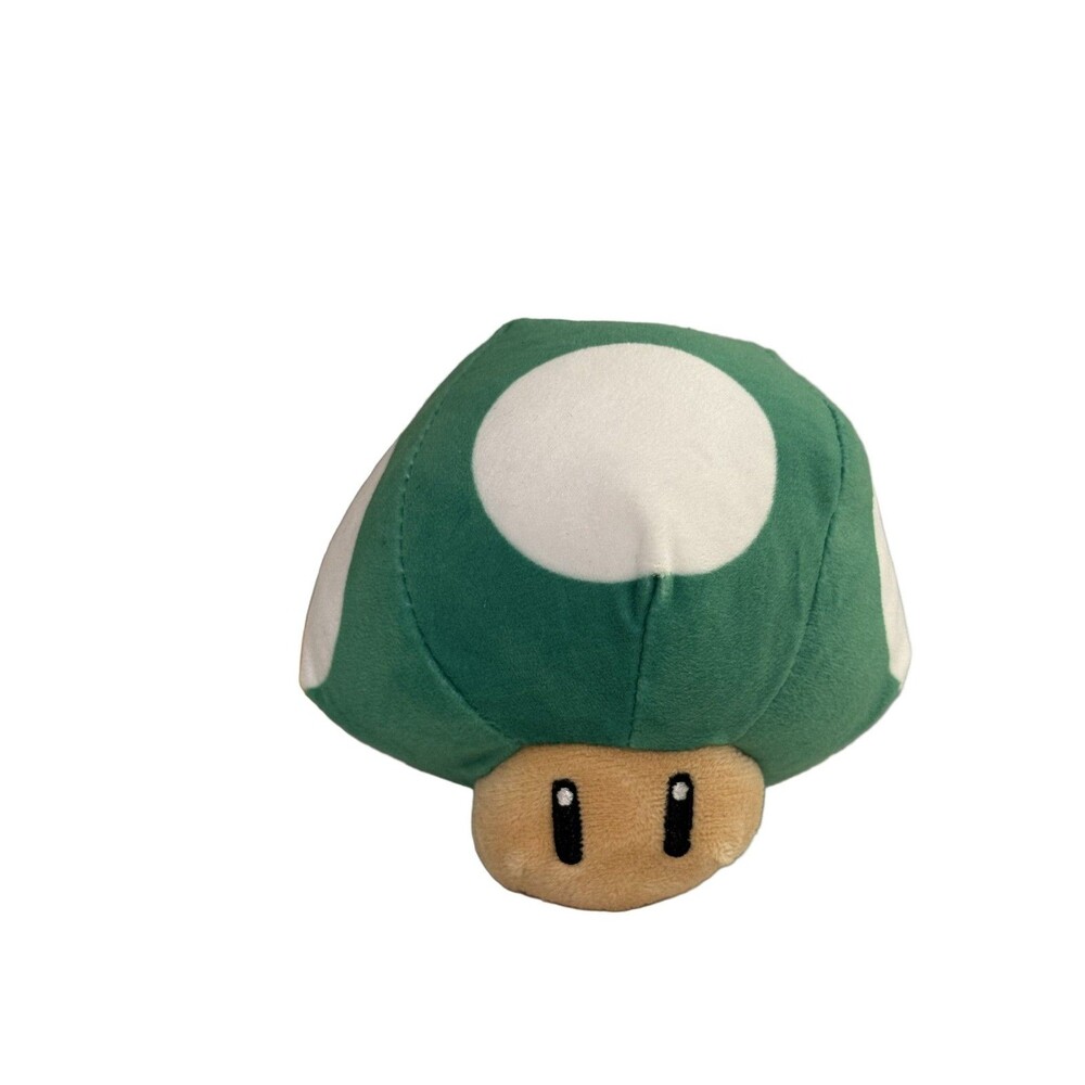 Nintendo Super Mario Bros. 1-Up Mushroom 6" Green Plush Toy Washable